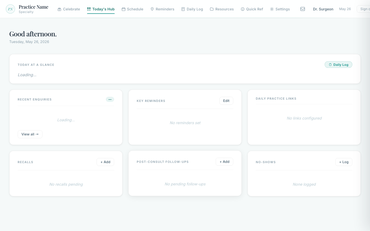 Practice Portal — Staff Hub